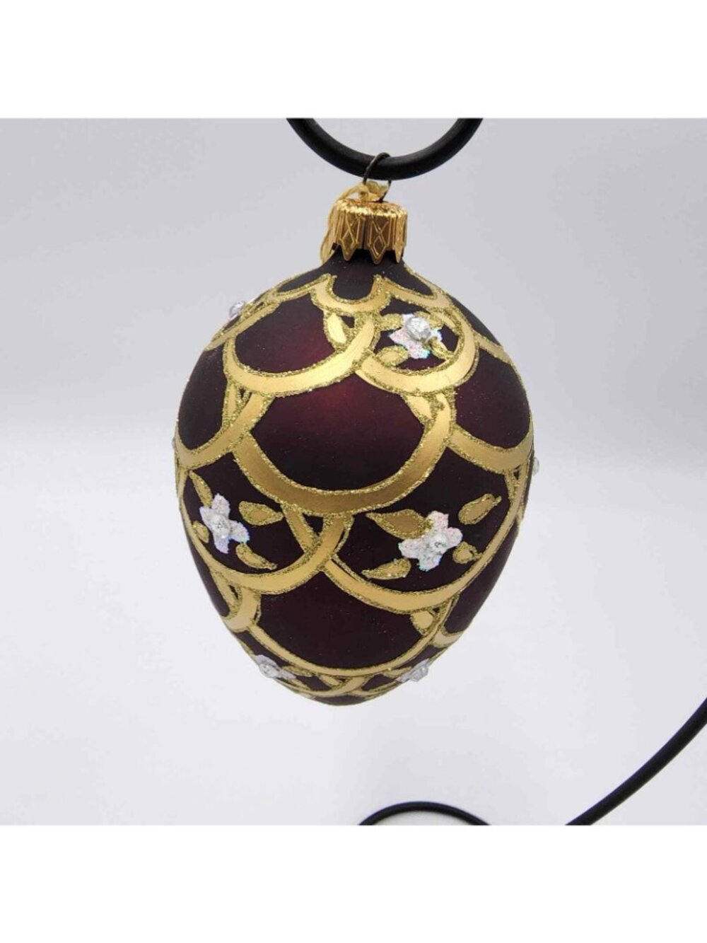 Elegance European Blown Glass Hand Painted Egg Ornament Trump Tower Ny W/ Box - Picture 3 of 4